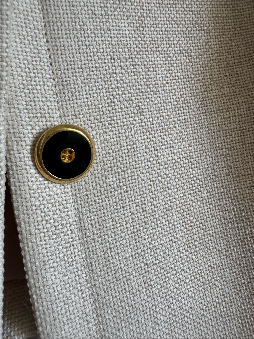 Kasper Cream Round-Neck Button-Front Blazer - Picture 2 of 4